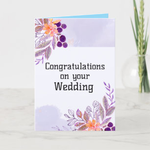 Elegante Wedding Congratulations Card Karte