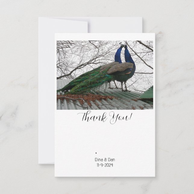 Elegante Wedding Dankeschön Card Dankeskarte (Vorderseite)