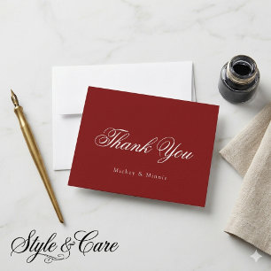 Elegante Wedding Dankeschön Card im klassischen St Mitteilungskarte