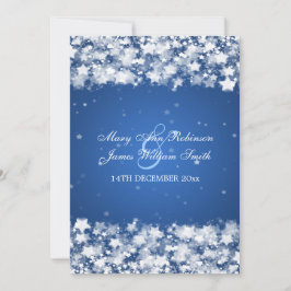 Elegante Wedding Dazzling Stars Blau Einladung