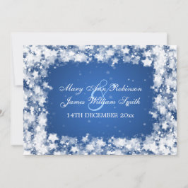 Elegante Wedding Dazzling Stars Blau Einladung