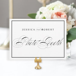 Elegante Wedding Foto Booth Signature Black Border