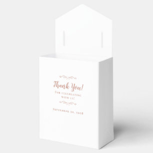 Elegante Wedding Guest Vielen Dank Couple Rose Gol Geschenkschachtel