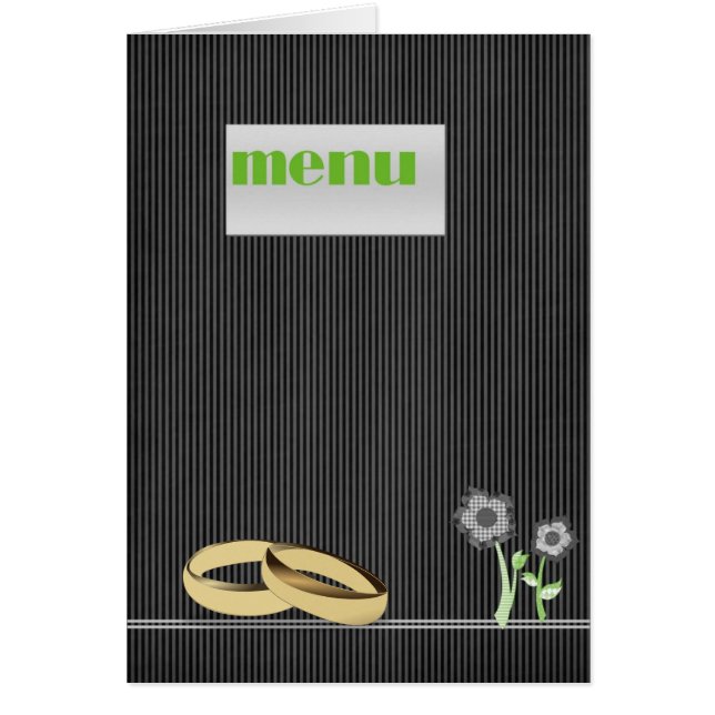 Elegante Wedding Menu Card (Vorne)