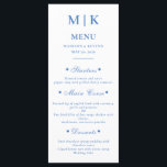 Elegante Wedding Menu Cards Menükarte<br><div class="desc">Die elegante,  moderne Hochzeitskarte oder das Brautparty sind in einem schlichten Schwarz-Weiß-Stil gehalten,  der minimalistisch wirkt. Fügen Sie Ihre Initialen oder Monogramme hinzu,  um sie komplett zu Ihrem eigenen zu machen.</div>