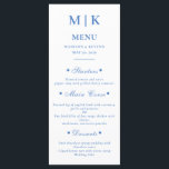 Elegante Wedding Menu Cards Menükarte<br><div class="desc">Die elegante,  moderne Hochzeitskarte oder das Brautparty sind in einem schlichten Schwarz-Weiß-Stil gehalten,  der minimalistisch wirkt. Fügen Sie Ihre Initialen oder Monogramme hinzu,  um sie komplett zu Ihrem eigenen zu machen.</div>