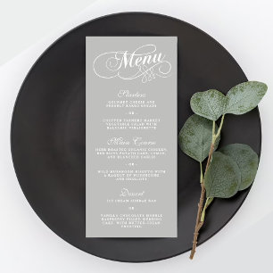 Elegante Wedding Menu-Vorlagen Farbe Menükarte