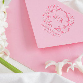 Elegante Wedding Monogram Ornament Initials Gummistempel