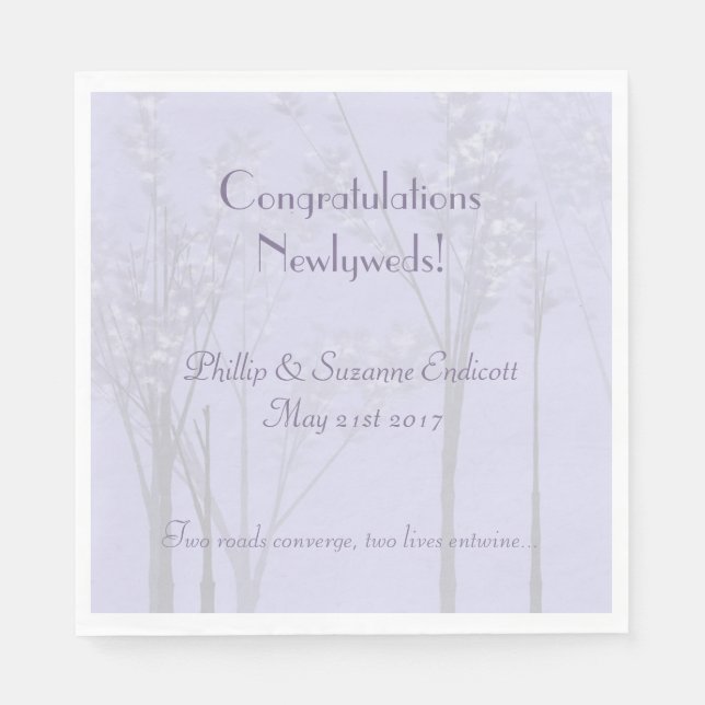 Elegante Wedding Newlyweds Serviette (Vorderseite)