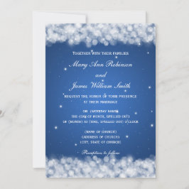 Elegante Wedding Party Sparkle Blue Einladung