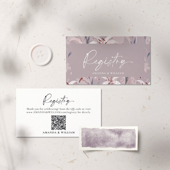 Elegante Wedding Registry Card Begleitkarte (Von Creator hochgeladen)