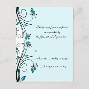 Elegante Wedding Response Card RSVP Karte