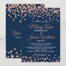 Elegante Wedding Rose Gold Glitzer Confetti