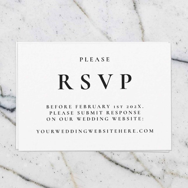 Elegante Wedding RSVP Card (Von Creator hochgeladen)