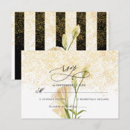 Elegante Wedding RSVP Card Karte