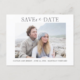 Elegante Wedding Save the Date Foto Postkarte