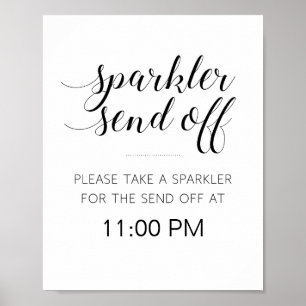 Elegante Wedding Sparkler Absenden eines Signalton Poster