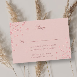 Elegante Wedding UAWG Rose Gold Blush Confetti RSVP Karte