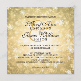 Elegante Wedding Winter Wonderland Einladung