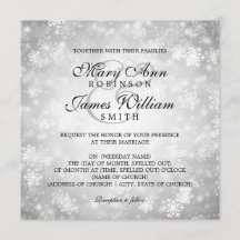 Elegante Wedding Winter Wonderland Sparkle Silver