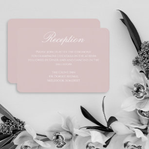 Elegante weich rosa Hochzeitskarte Dankeskarte