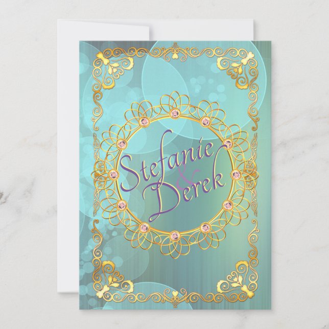 Elegante weiche Aquamarine Blasen Ankündigung (Vorderseite)