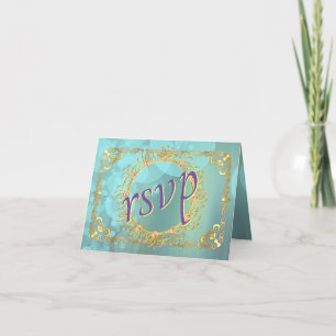 Elegante weiche Aquamarine Blasen Dankeskarte