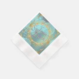 Elegante weiche Aquamarine Blasen Serviette