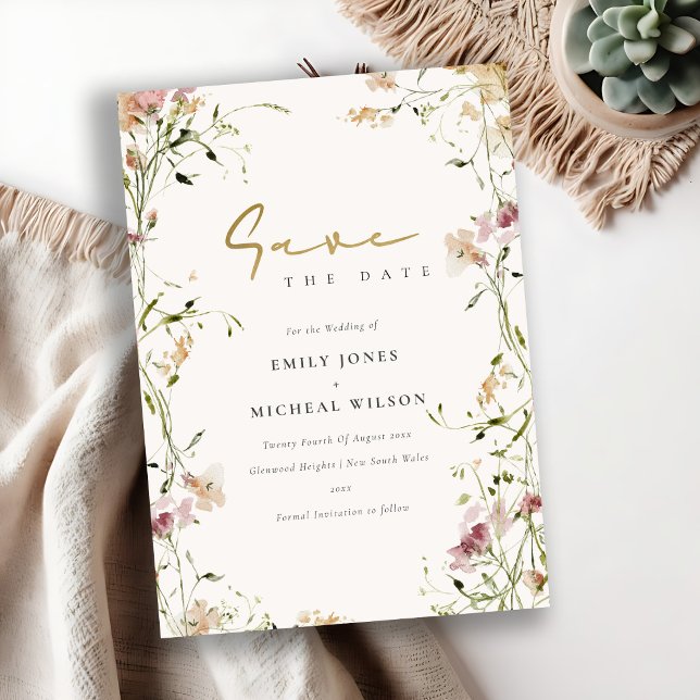 Elegante weiche, blaue grüne Wiesenfarbe Save The Date (Von Creator hochgeladen)