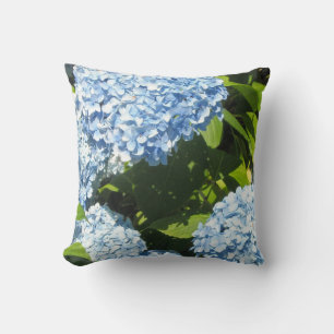 Elegante weiche blaue Hortensien Kissen