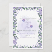 Elegante weiche florale Gartenhochzeit-Einladungsk
