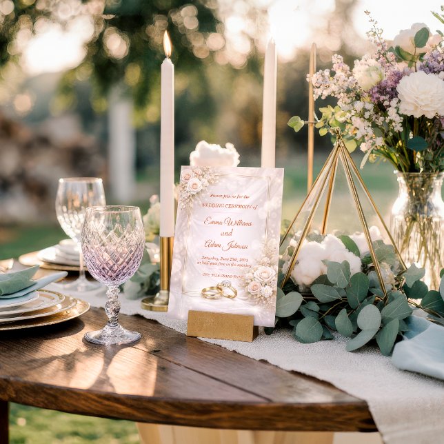 Elegante weiche florale Hochzeitseinladung Acryleinladungen (Von Creator hochgeladen)