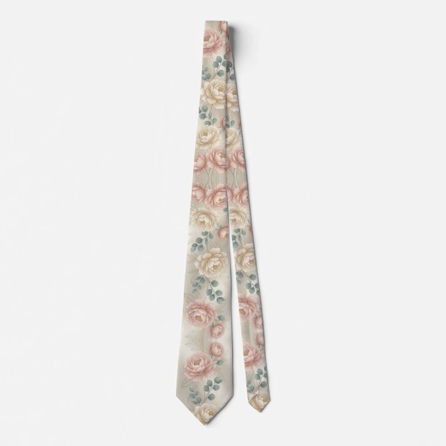 Elegante weiche Pastell-Rose Krawatte (Vorderseite)