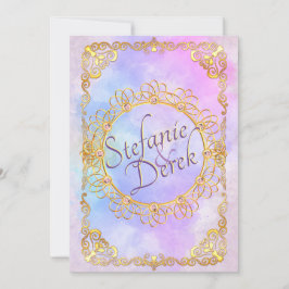 Elegante weiche Pastelle & Gold Ankündigung