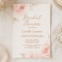 Elegante weiche Pfirsich-Blumen-Brautparty