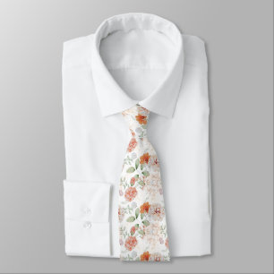Elegante weiche rosa Aquarell-Blumen Krawatte für 