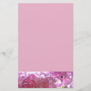 Elegante weiche rosa Blumen rosa Hydrangeas-Rose Briefpapier