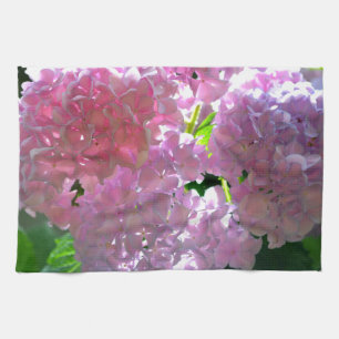 Elegante weiche rosa Blumen rosa Hydrangeas-Rose Handtuch