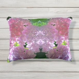 Elegante weiche rosa Blumen rosa Hydrangeas-Rose Kissen Für Draußen