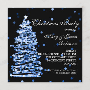 Elegante Weihnachten Bokeh Tree Feiertag Einladung