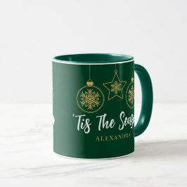 Elegante Weihnachten Dies ist die Jahreszeit Grün Tasse