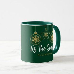 Elegante Weihnachten Dies ist die Jahreszeit Grün  Tasse