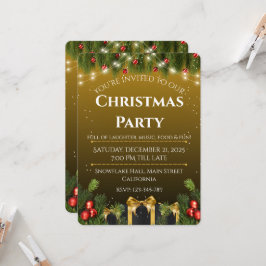 Elegante Weihnachten Einladung