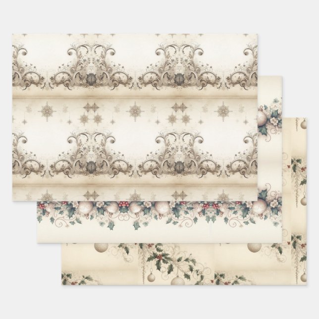 Elegante Weihnachten Geschenkpapier Set (Set)