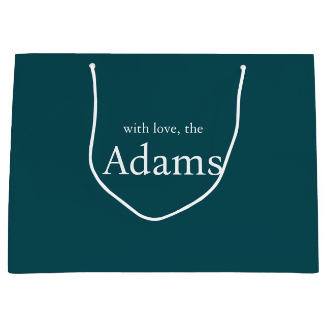 Elegante Weihnachten | Modern Trendy Fun Couple Große Geschenktüte (Vorderseite)