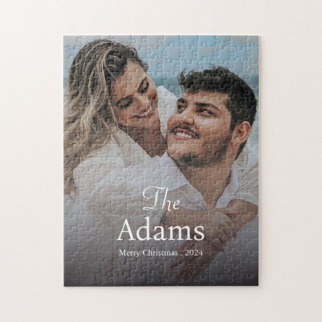 Elegante Weihnachten | Modern Trendy Fun Couple Puzzle (Vertikal)