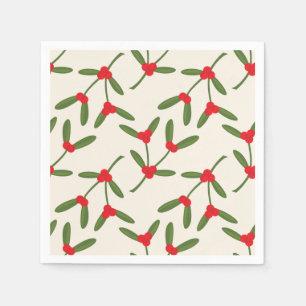 Elegante Weihnachten Winter Beeren Festtage Serviette