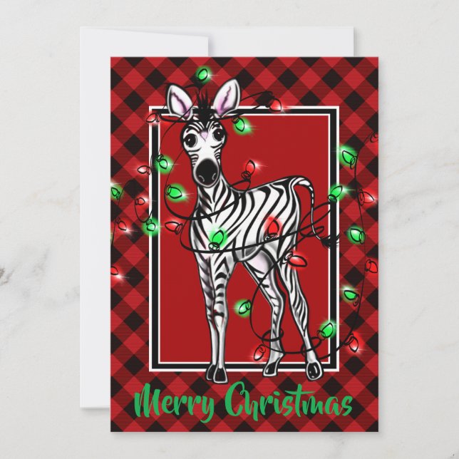 Elegante Weihnachten Zebra-Tinkelleuchten (Vorderseite)