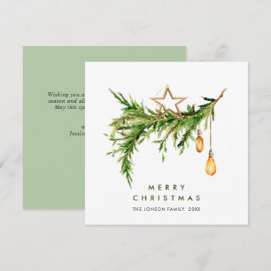 Elegante weihnachtliche Boheme-Komposition Feiertagskarte