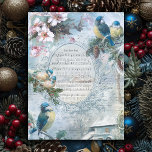 Elegante Weihnachts-Bluebirds und Music Collage Feiertagspostkarte<br><div class="desc">Elegantes rustikales Blumendesign mit Vintagen Bluebirds,  die auf Hütten und Pinienbäumen stehen,  Rose mit weißem Hund,  eine malerische Farm mit Wasserrad,  Handschrift,  Rollen und weiße Schnörkel mit "Zuhause Sweet Zuhause"-Musik in orginell eingravierten Rahmen. Im Hintergrund ist ein blass blauer Himmel mit weißen Wolken zu sehen.</div>